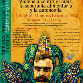 Programa de la audiencia "Violencia contra el maíz, la soberanía alimentaria y la autonomía"