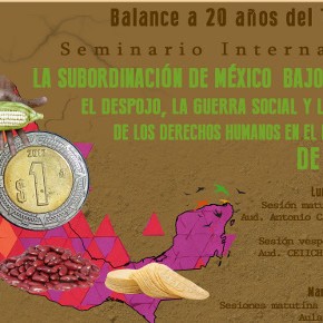 Invitación al Seminario: La Subordinación de México bajo Estados Unidos" 1 y 2 de septiembre en la UNAM